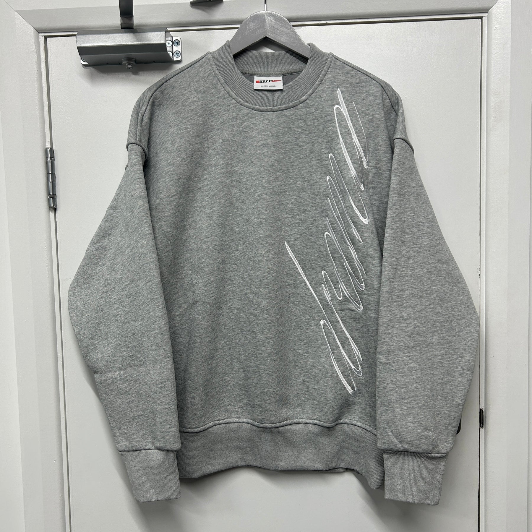 DRAMA FLEECE LINED SCRIPT CREWNECK