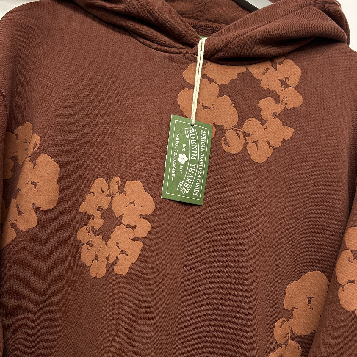 DENIM TEARS HOODIE BROWN