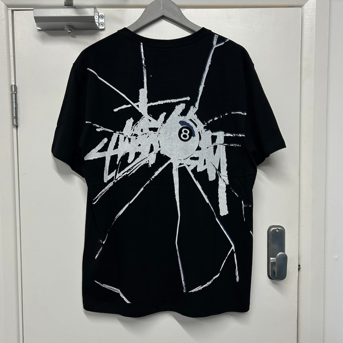 STUSSY SHATTERED 8BALL TEE - BLACK