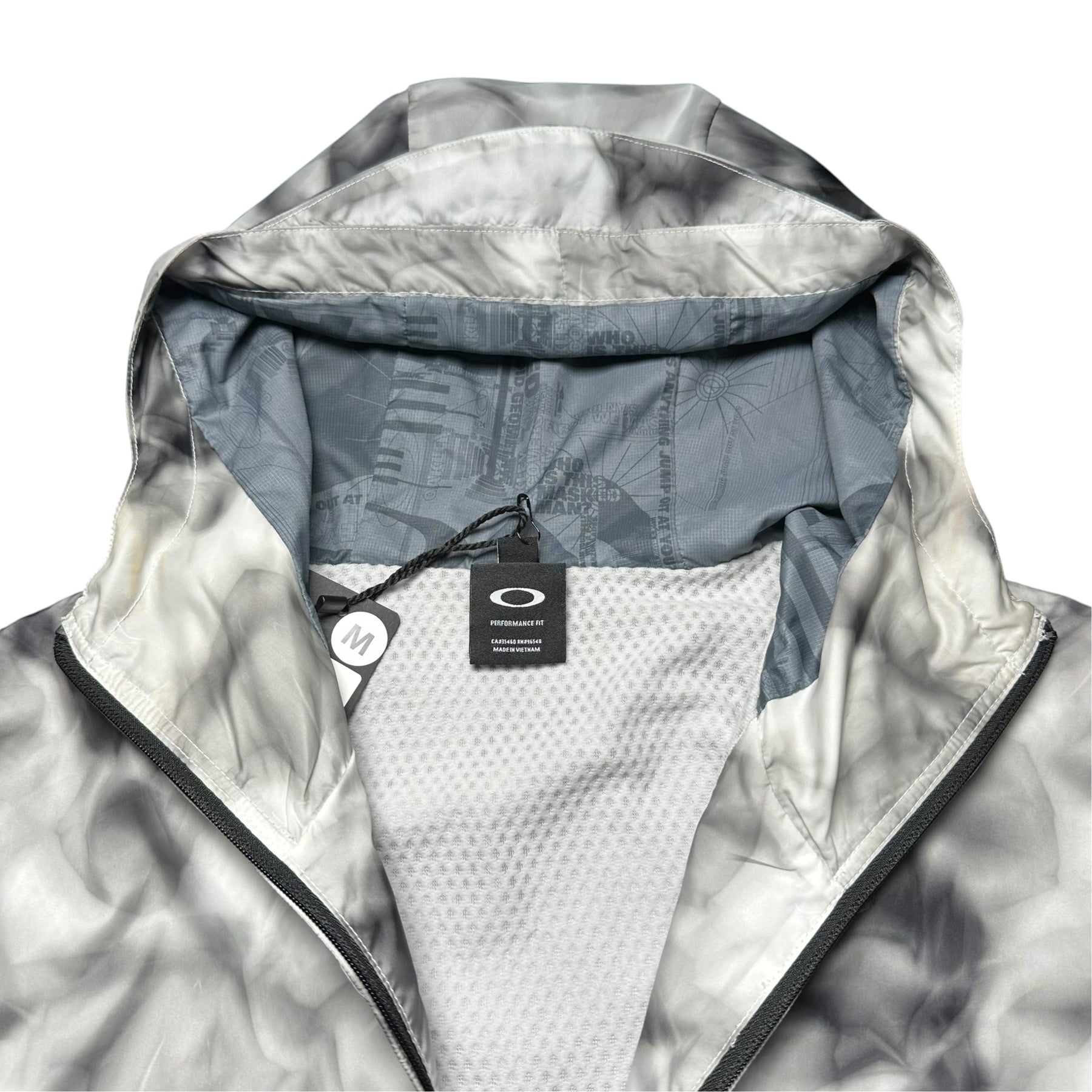 OAKLEY SMOKE PRINT ZIP-UP JACKET