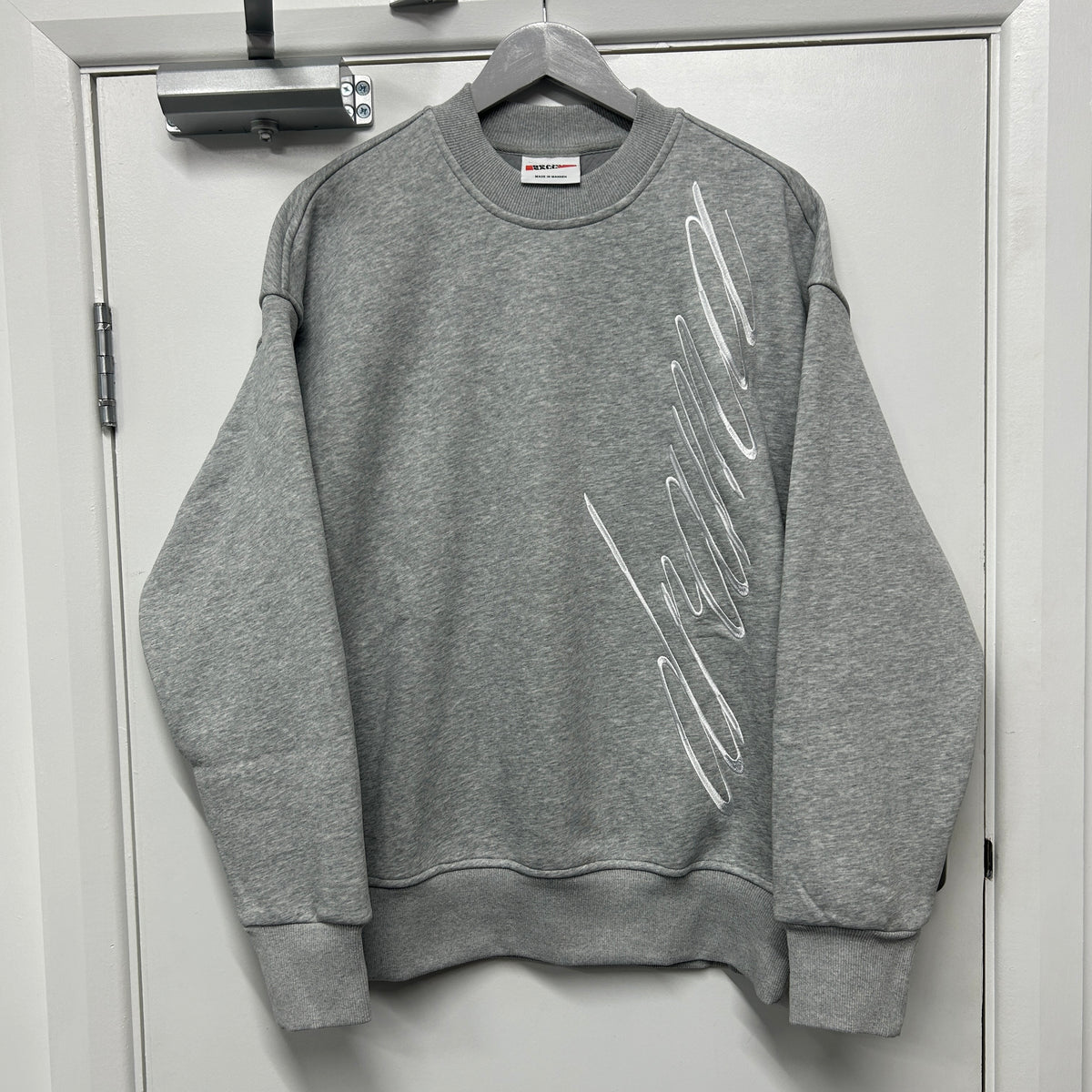 DRAMA FLEECE LINED SCRIPT CREWNECK