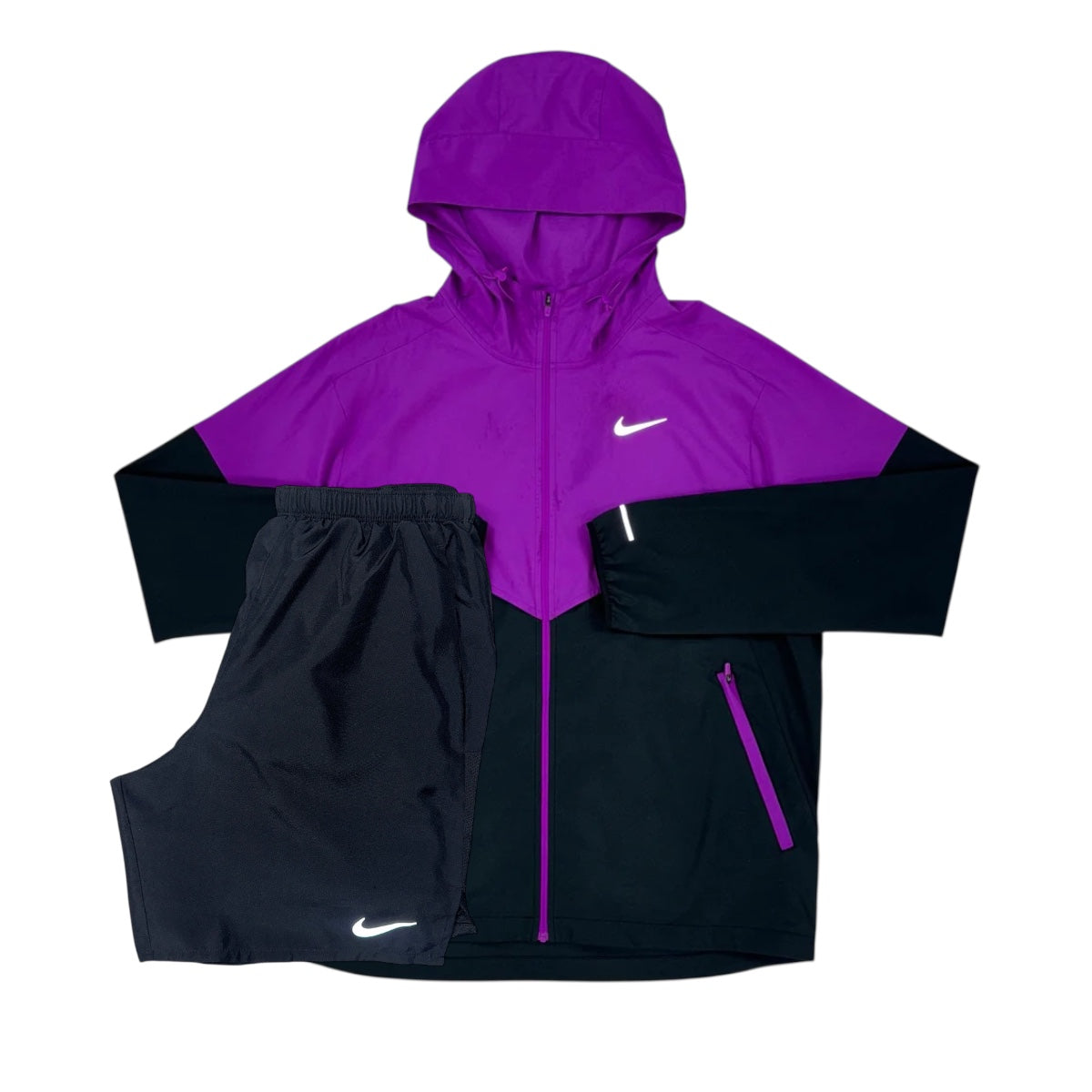 NIKE VIVID PURPLE JACKET & 7” SHORTS SET