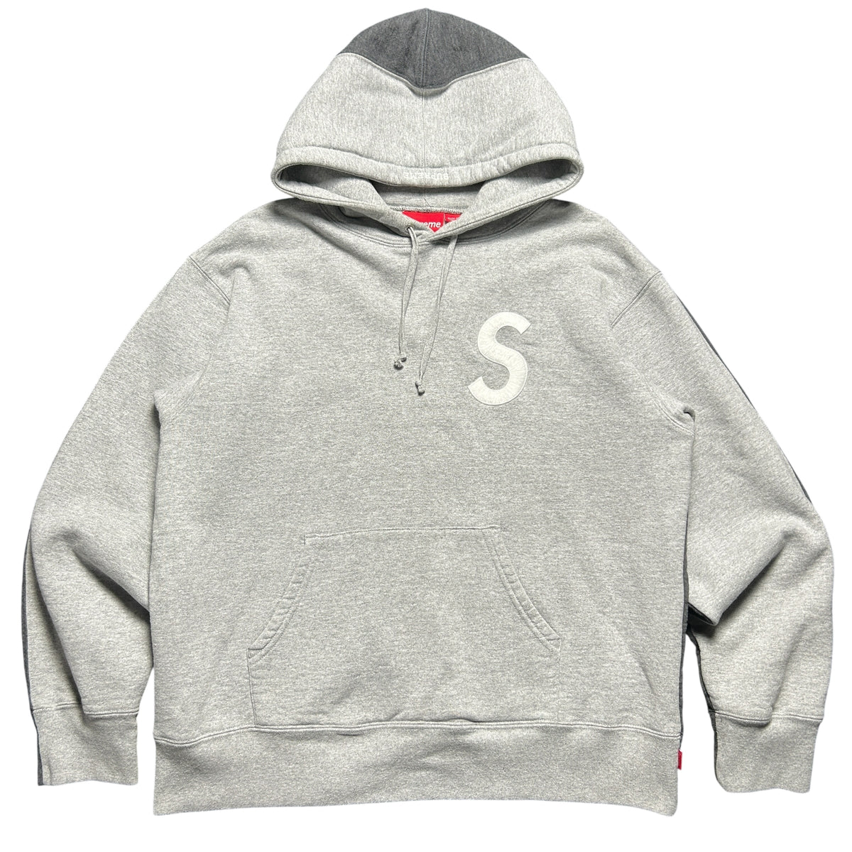 SUPREME S 2 TONE GREY HOODIE