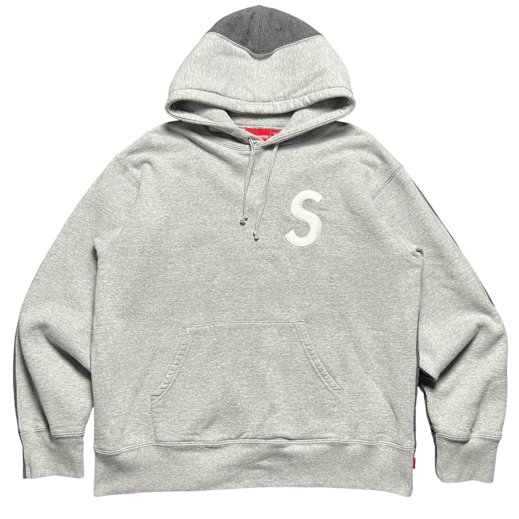 SUPREME S 2 TONE GREY HOODIE