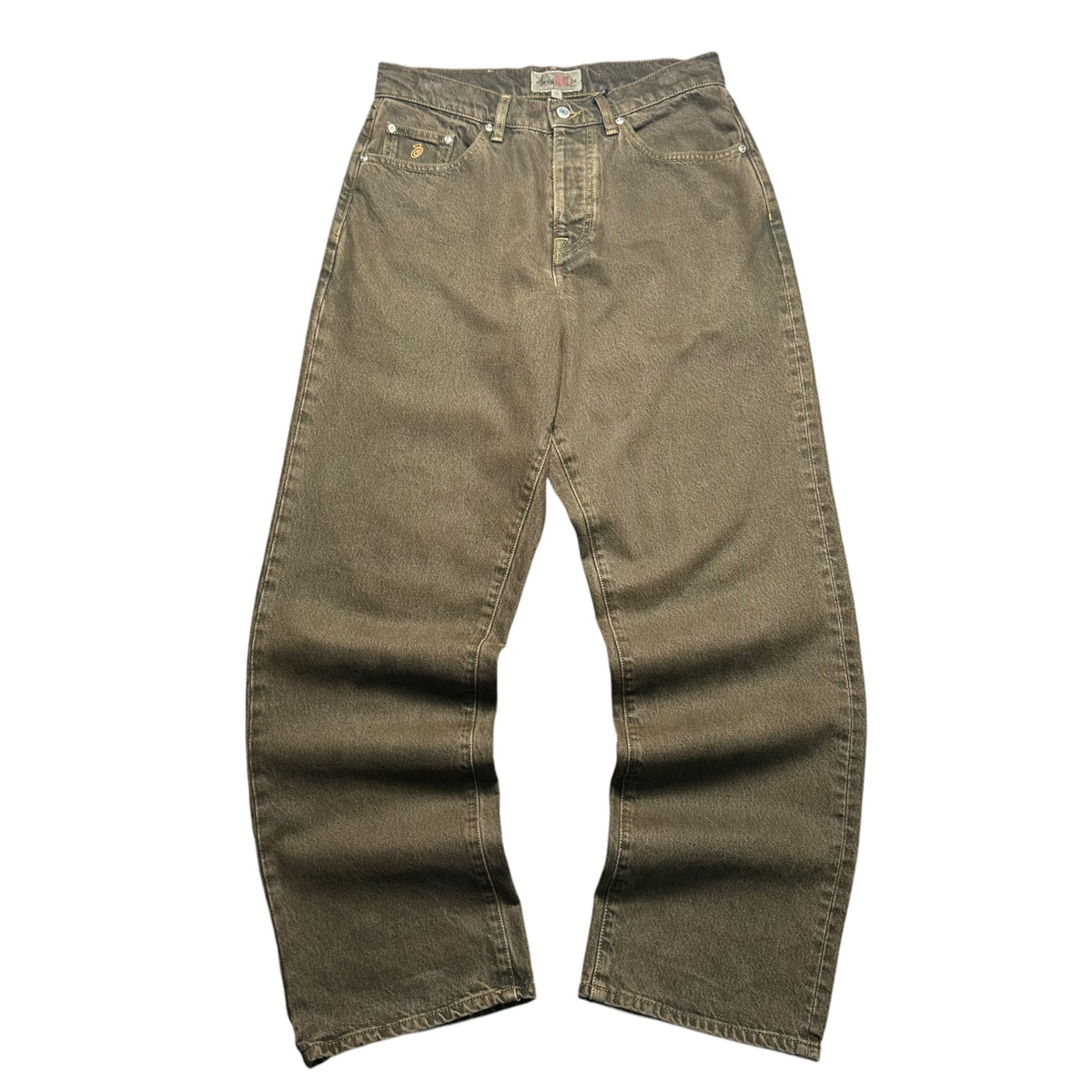 STUSSY BROWN BAGGY JEANS