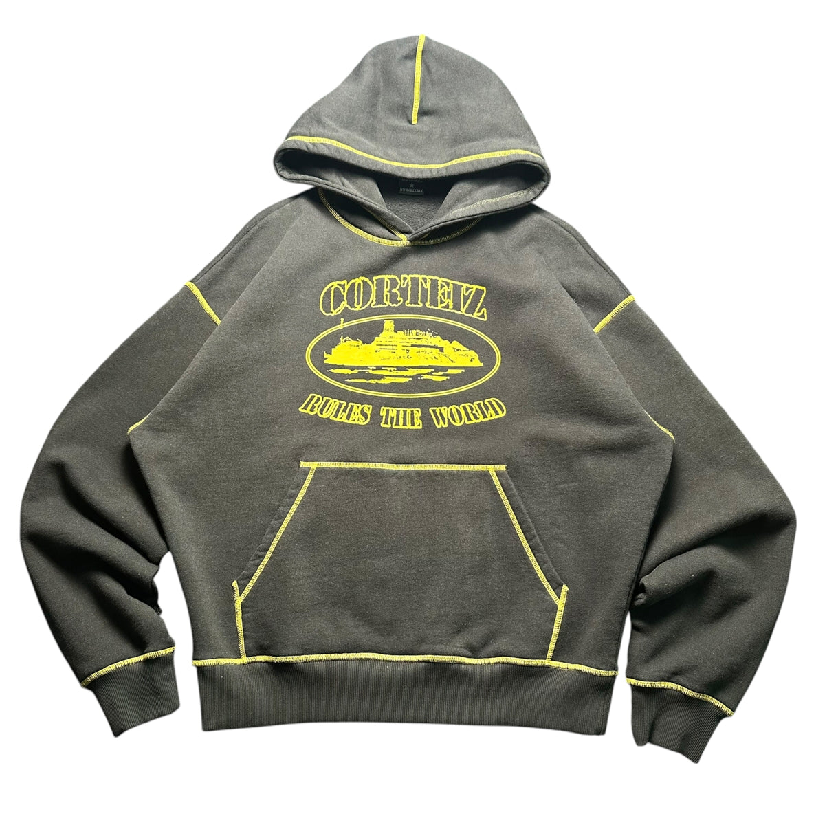 CORTEIZ BLACK / YELLOW ALCATRAZ HOODIE