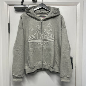 BROKEN PLANET PUFF ZIP-UP GREY