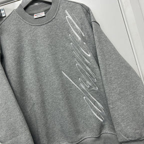 DRAMA FLEECE LINED SCRIPT CREWNECK