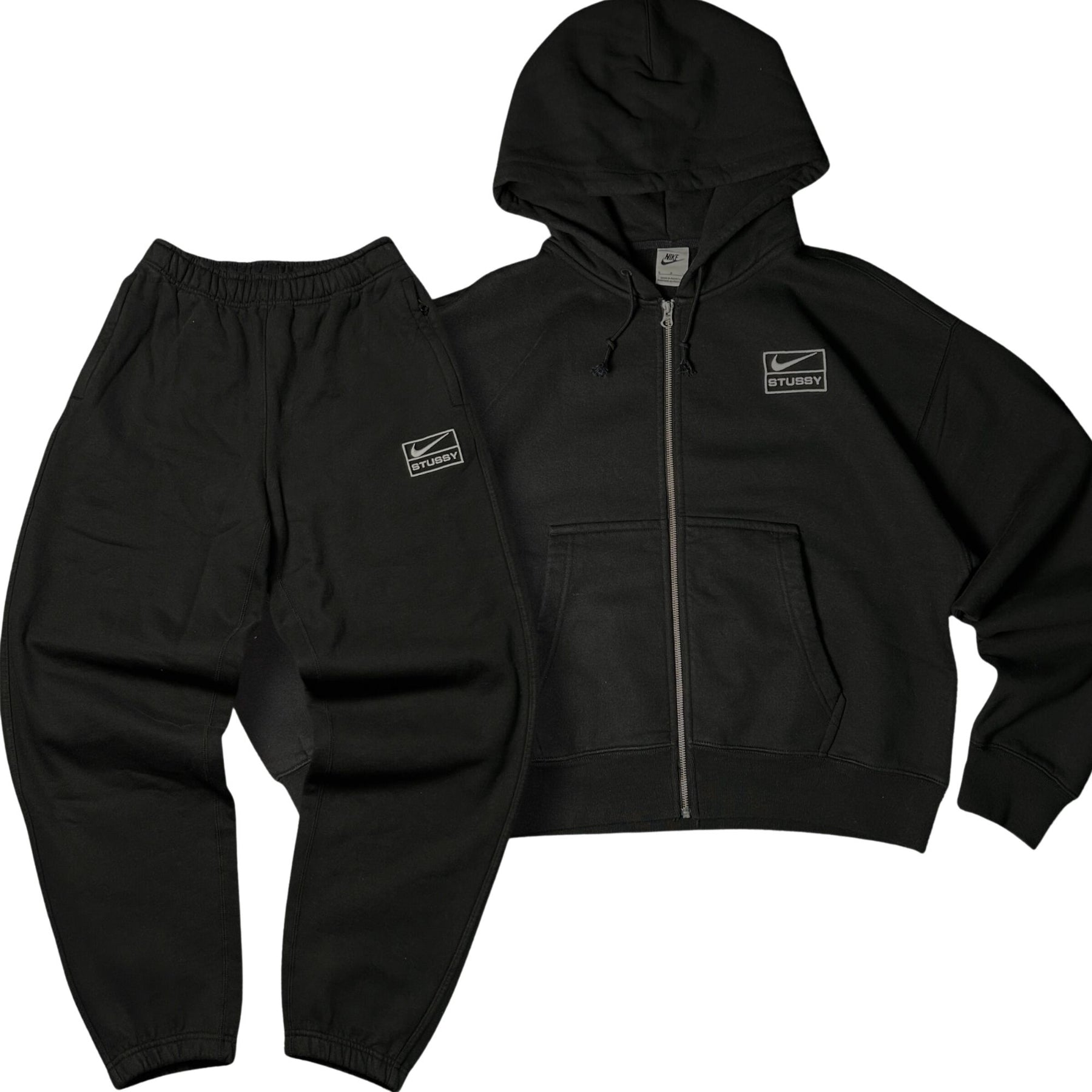 STUSSY X NIKE HOODIE BLACK SS25