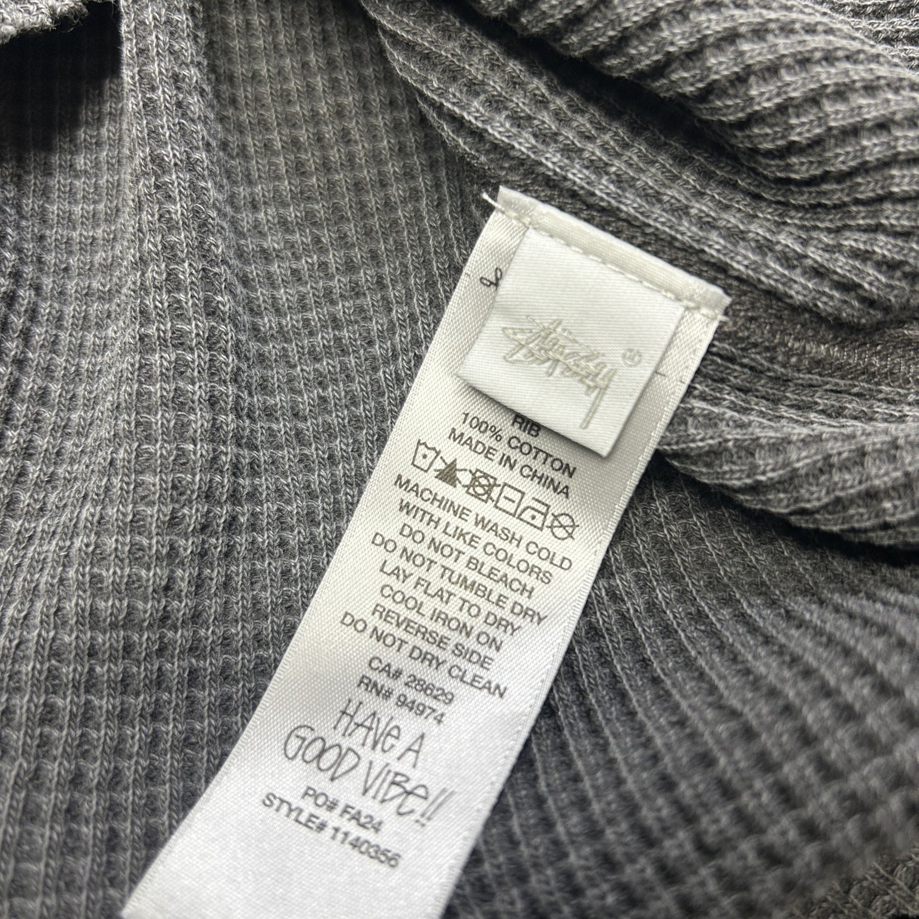 STUSSY WAFFLE CREWNECK
