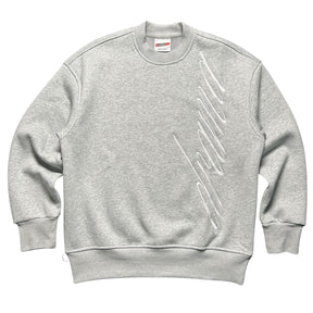 DRAMA SCRIPT FLEECE LINED CREWNECK