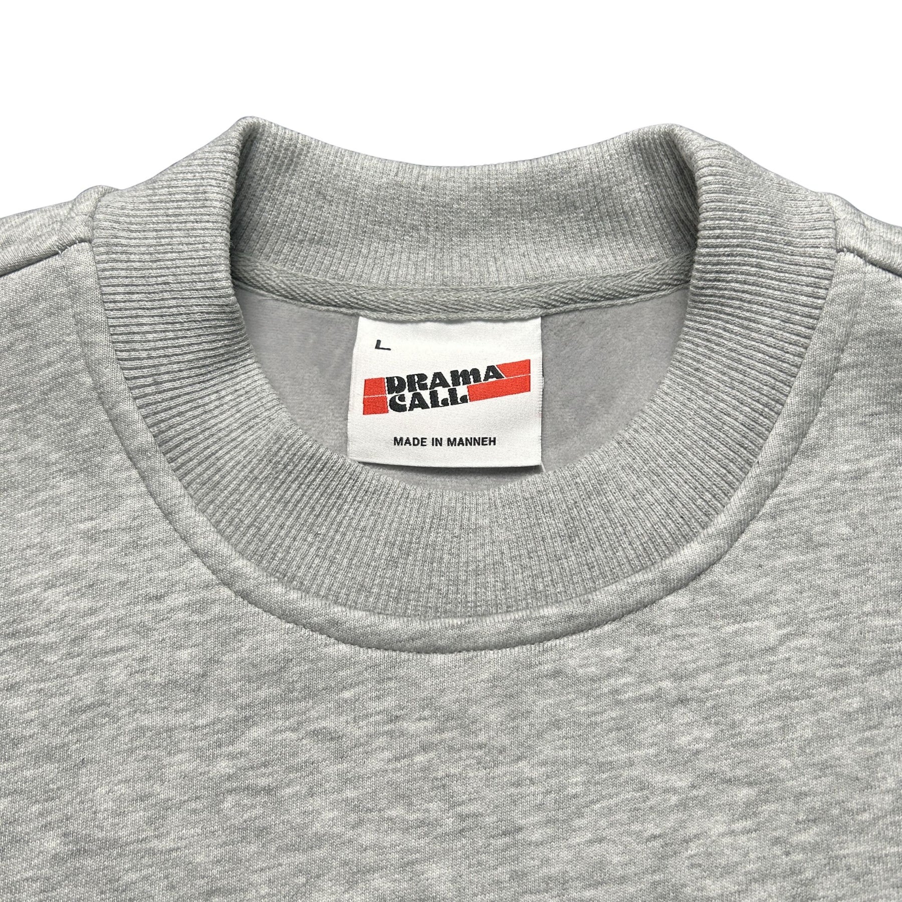 DRAMA SCRIPT FLEECE LINED CREWNECK