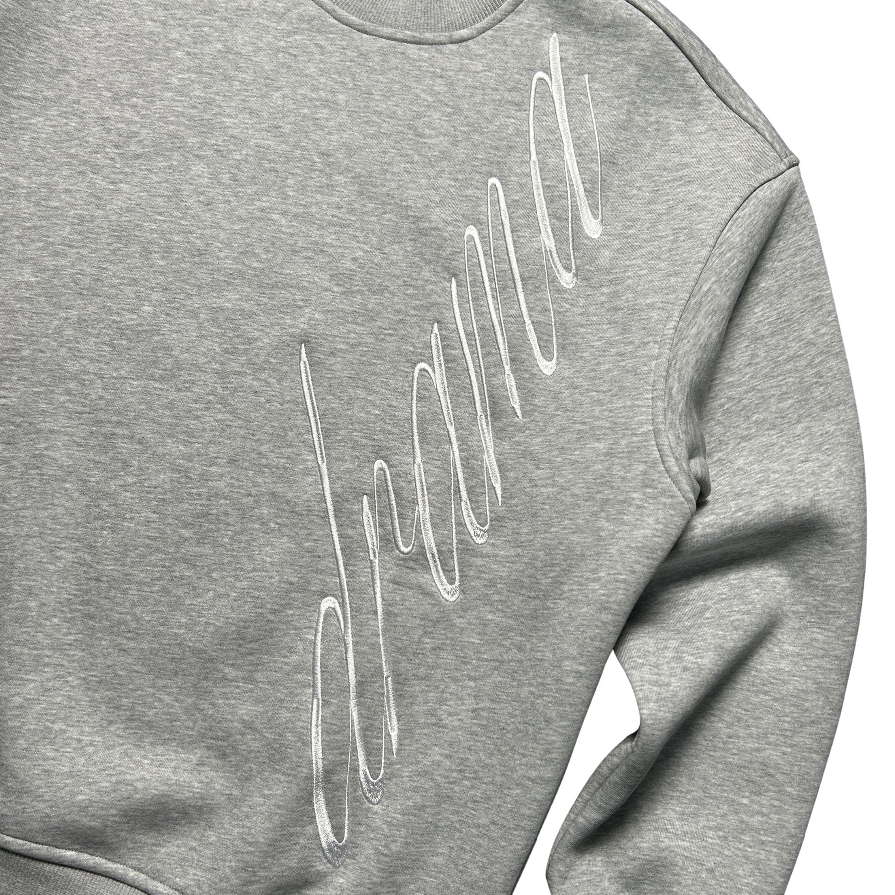 DRAMA SCRIPT FLEECE LINED CREWNECK